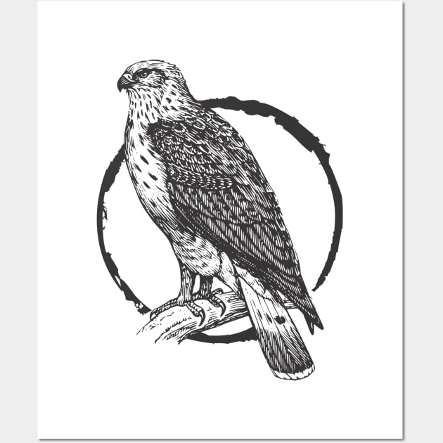 Hawk Hunter Wall Art by MineLabel